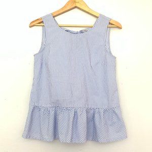 J. Crew Peplum Striped Tank Top w/ bows